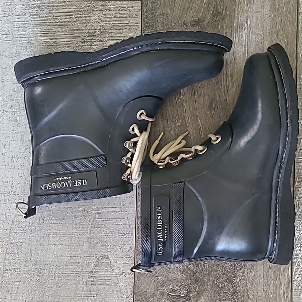 Ilse Jacobson Short Rubber Boots  - Black - Size 36